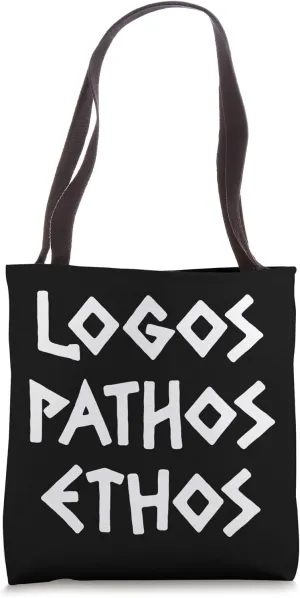 Logos Pathos Ethos - greek rhetoric triangle Tote Bag