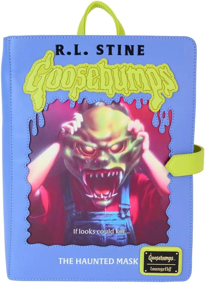 Loungefly Goosebumps The Haunted Mask Book Cover Glow Mini Backpack