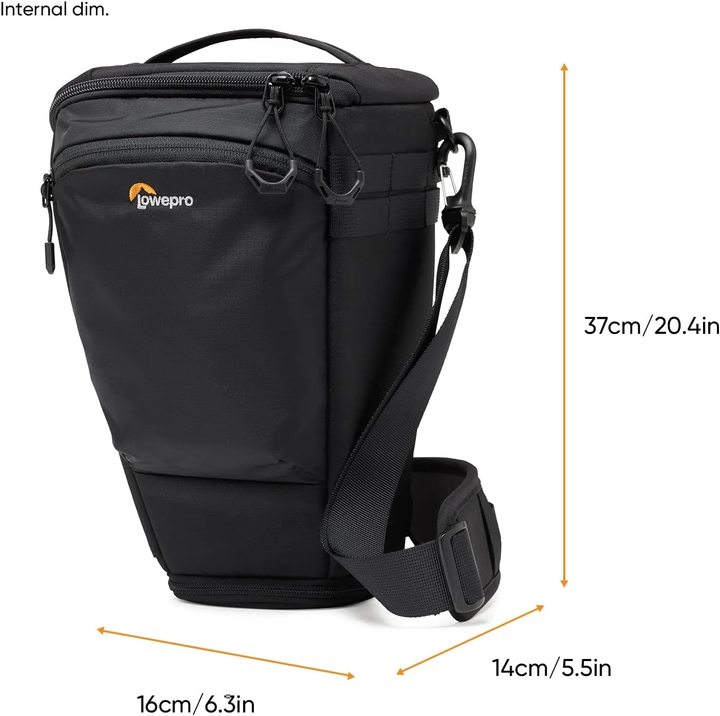 Lowepro ProTactic TLZ 75 Pro AW III Toploader Camera Bag,Camera Case for DSLR, Mirrorless,Volume 6L,Dim:14.57x5.5x6.3in for Cameras w/Lens attached,Modular Shoulder Bag,for Photographer/Videographer