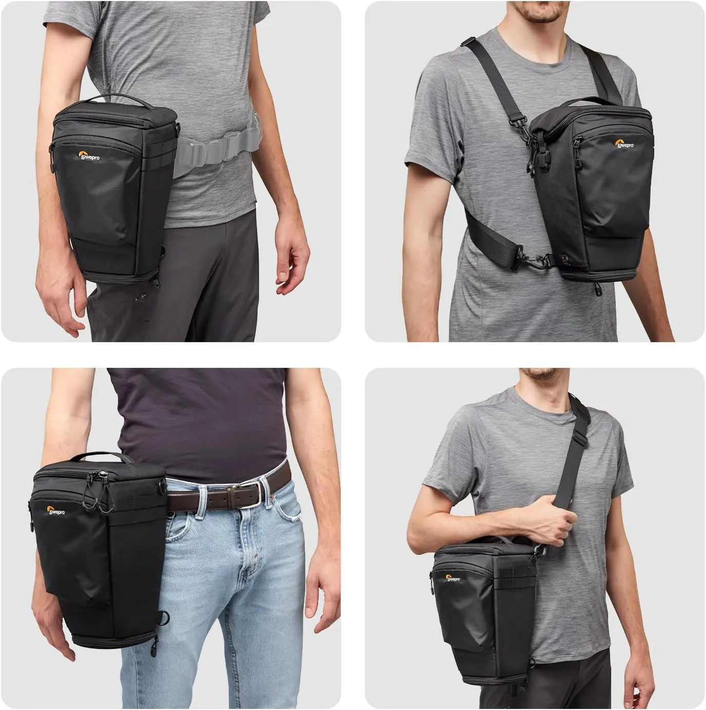 Lowepro ProTactic TLZ 75 Pro AW III Toploader Camera Bag,Camera Case for DSLR, Mirrorless,Volume 6L,Dim:14.57x5.5x6.3in for Cameras w/Lens attached,Modular Shoulder Bag,for Photographer/Videographer