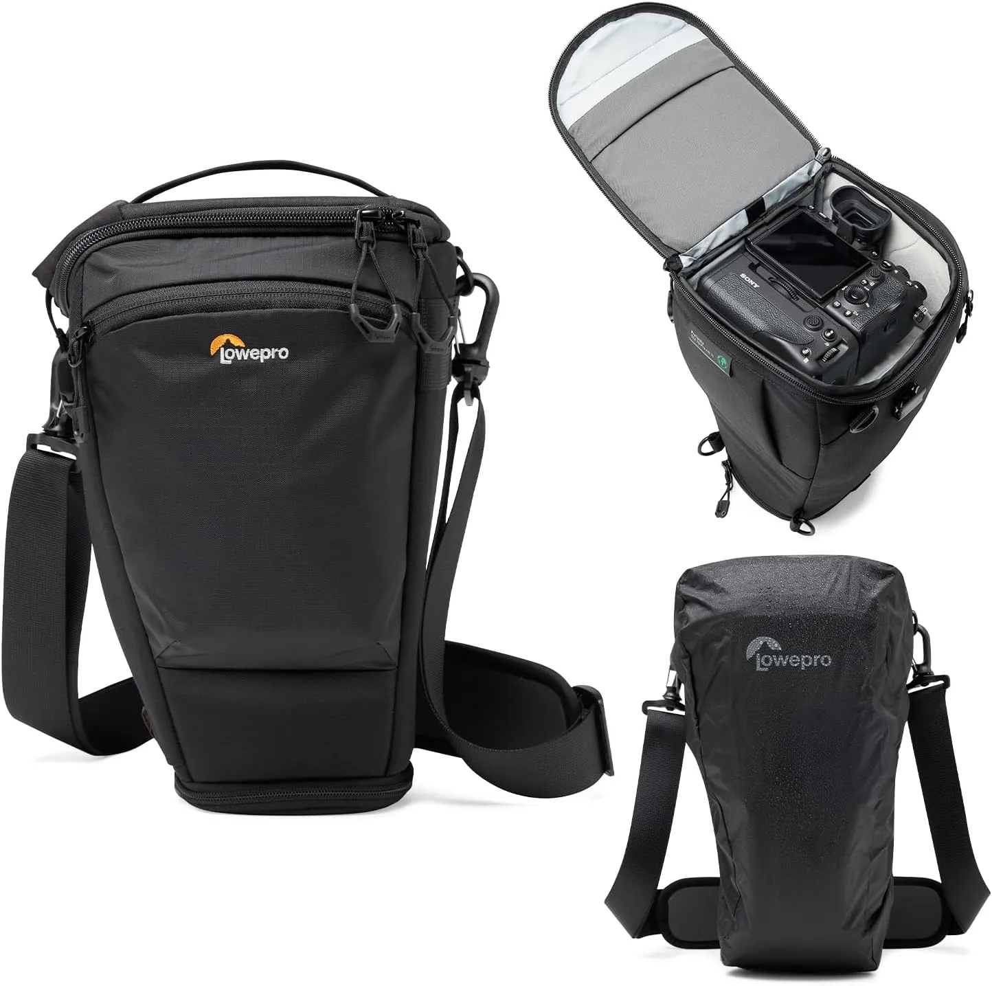 Lowepro ProTactic TLZ 75 Pro AW III Toploader Camera Bag,Camera Case for DSLR, Mirrorless,Volume 6L,Dim:14.57x5.5x6.3in for Cameras w/Lens attached,Modular Shoulder Bag,for Photographer/Videographer