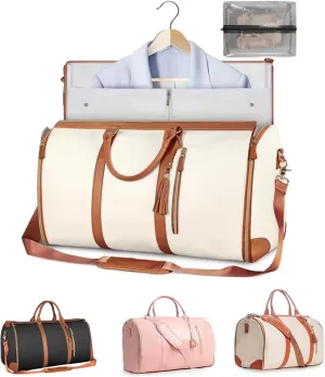 Lucshy Travel Bag,Foldie Travel Bag Expandable,Travelher Foldable Clothing Bag,Foldable Travel Bag,Luxe Travel Bags For Women (Beige), HFBJYHFB-5