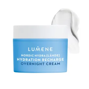 Lumene Nordic Hydra [Lahde] Hydration Recharge Overnight Cream - Lightweight, Hydrating Face Cream with Hyaluronic Acid, Arctic Water   Nordic Birch Sap - Reinforces Natural Moisture Barrier (1.7 oz)