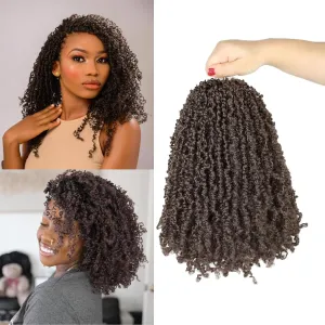 LuxeLouise Yanky Twist Crochet Hair 12 Inch 10 Packs Mini Yankee Twist Crochet Hair Pre-looped Micro Yaki Twist Crochet Braids Hair Extensions For Black Women Color 4 Dark Brown(12Inch, 10Pack, #4)