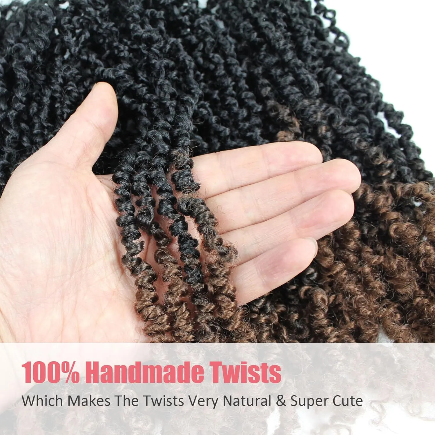 LuxeLouise Yanky Twist Crochet Hair 12 Inch 10 Packs Mini Yankee Twist Crochet Hair Pre-looped Micro Yaki Twist Crochet Braids Hair Extensions For Black Women Ombre Brown(12Inch, 10Pack, OT30)