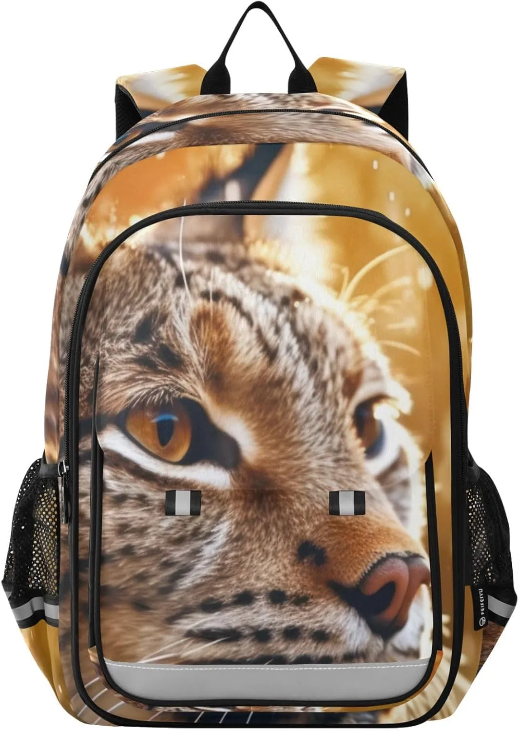 Lynx Raindrop Closeup Laptop Backpack Purse for Women Men Travel Daypack Casual Shoulder Bag Book Bag Cute Cool Funny Backpack with Compartment & Multiple Pockets