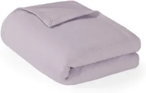 Madison Park Liquid Cotton Blanket Breathable, Softer Ring Spun Weave, Diamond Motif, Luxurious 100% Cotton All Seasons Lightweight Summer Blanket for Bed, Couch, Office, Lilac, Twin