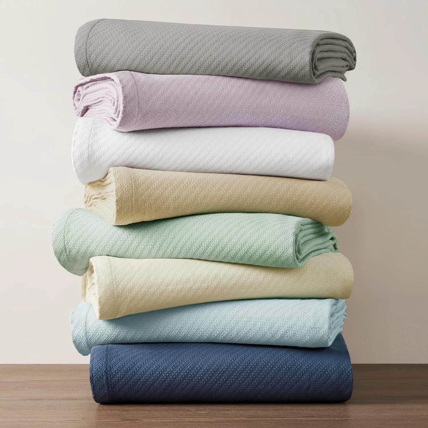 Madison Park Liquid Cotton Luxury Blanket Premium Soft Cozy 100% Ring Spun Cotton For Bed , Couch or Sofa, Twin, Gray
