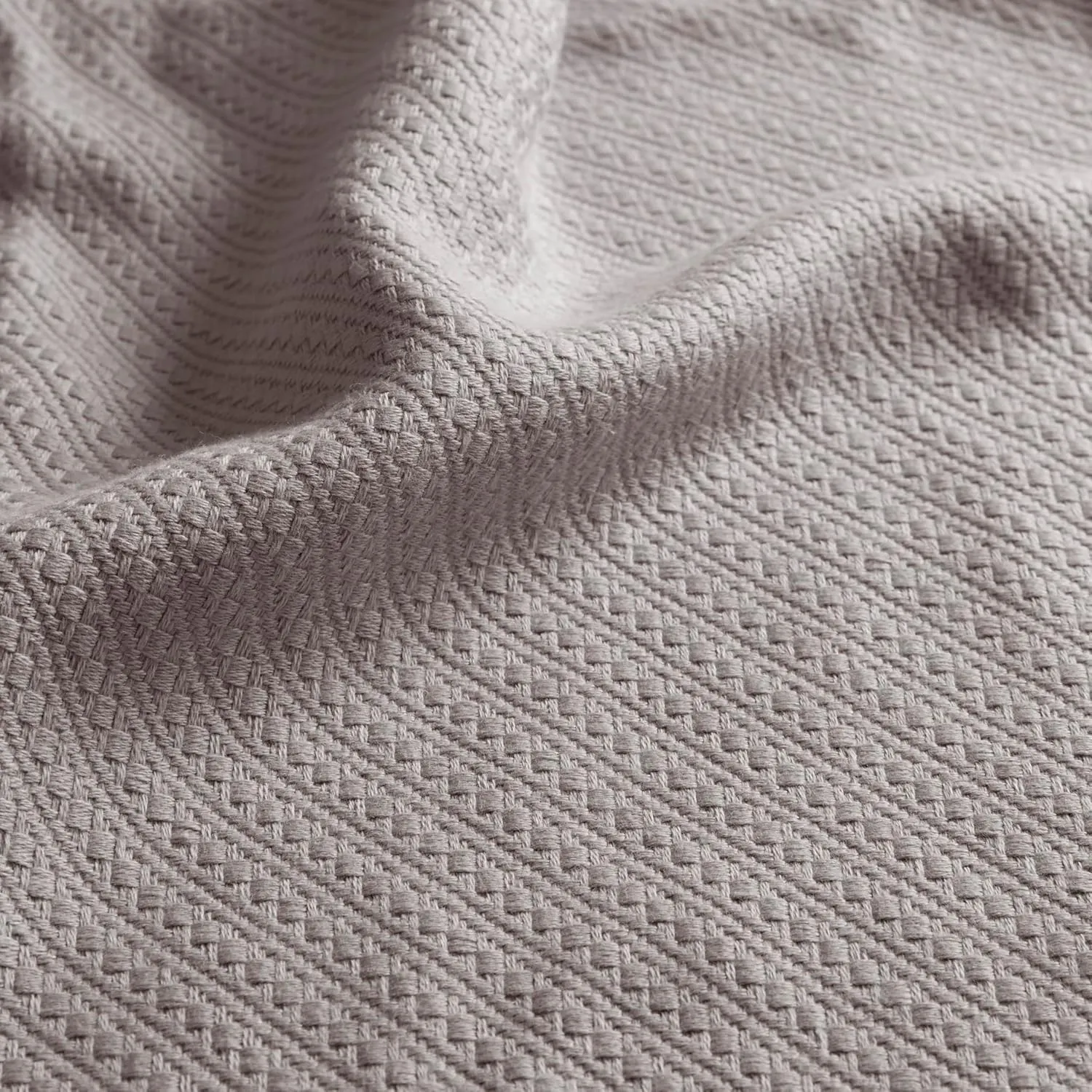 Madison Park Liquid Cotton Luxury Blanket Premium Soft Cozy 100% Ring Spun Cotton For Bed , Couch or Sofa, Twin, Gray