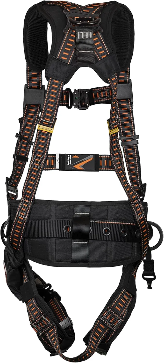 Malta Dynamics Warthog Comfort MAXX Steel Safety Harness for Fall Protection, OSHA/ANSI Rated