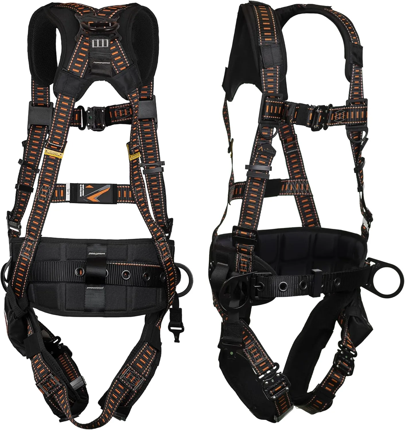 Malta Dynamics Warthog Comfort MAXX Steel Safety Harness for Fall Protection, OSHA/ANSI Rated