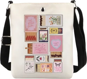 MAOFAED Romance Book Lover Gift, Slow Burn Book Club, Dark Romance Crossbody Bag for Romance Reader