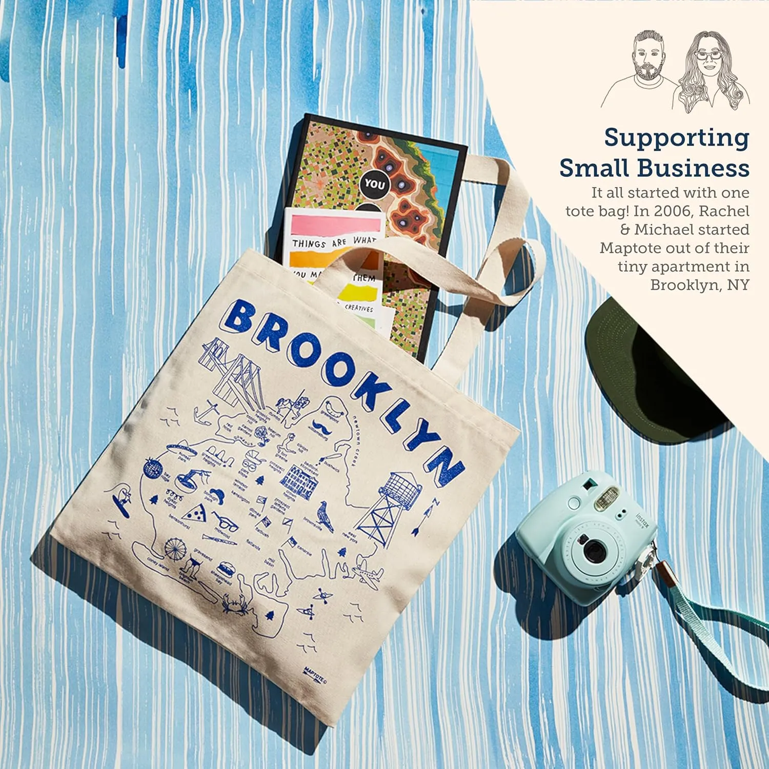 MAPTOTE Grocery Canvas Tote - Reusable Cotton Canvas Bag for Shopping, Daily Errands, Beach Trips and Travel - Screenprinted, Earth Friendly, and Made in USA - Font Style, Texas