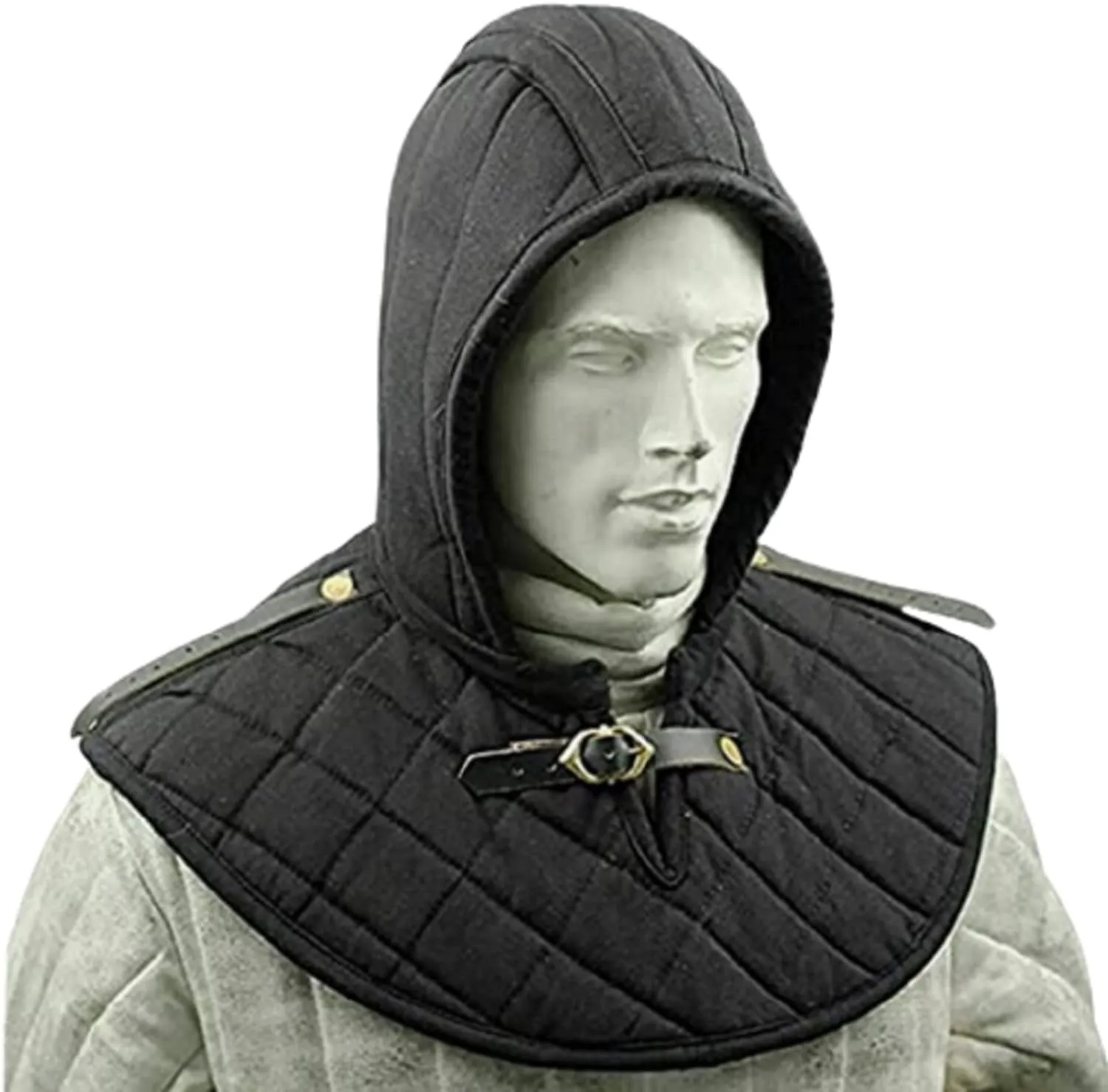 Medieval Thick Cotton Padded Coif Medieval Armor Collar and Coif Neck Protector Collar and Coif