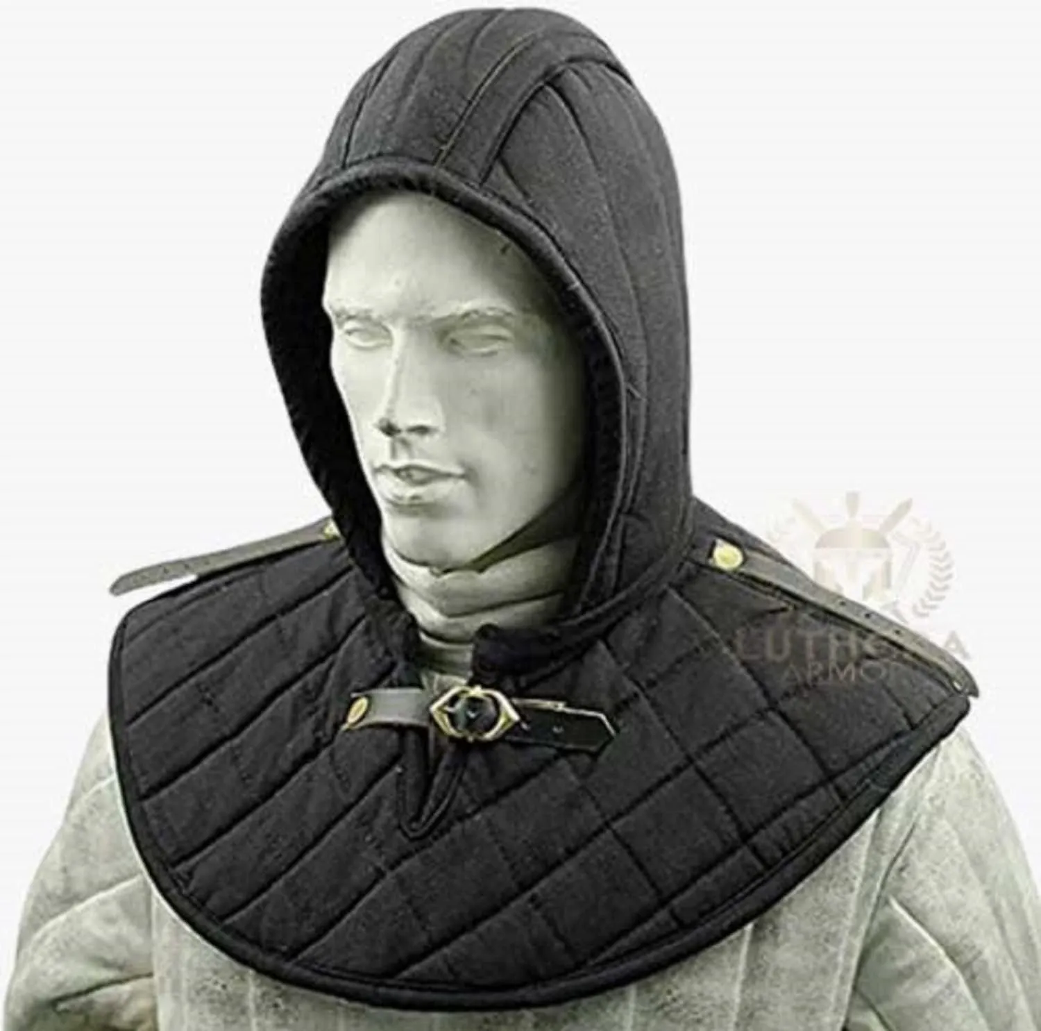 Medieval Thick Cotton Padded Coif Medieval Armor Collar and Coif Neck Protector Collar and Coif