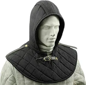 Medieval Thick Cotton Padded Coif Medieval Armor Collar and Coif Neck Protector Collar and Coif