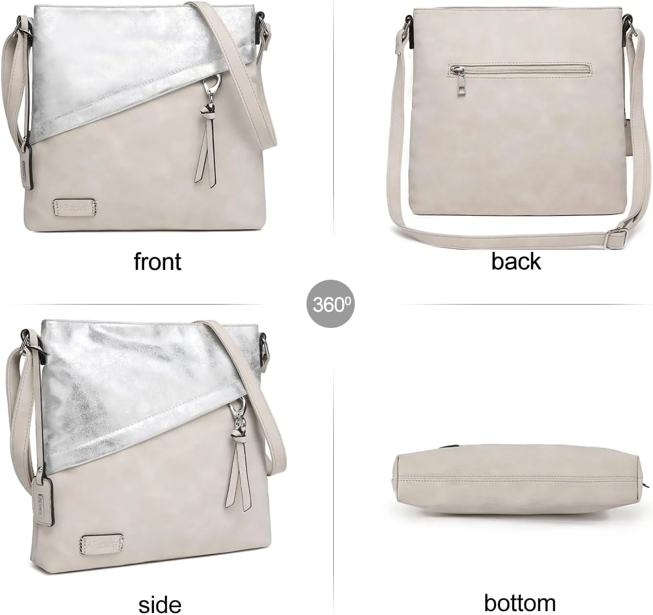 Medium Crossbody Bags for Women Trendy, Leather Cross Body Bag Purses and Travel Shoulder bag with Multi Pockets