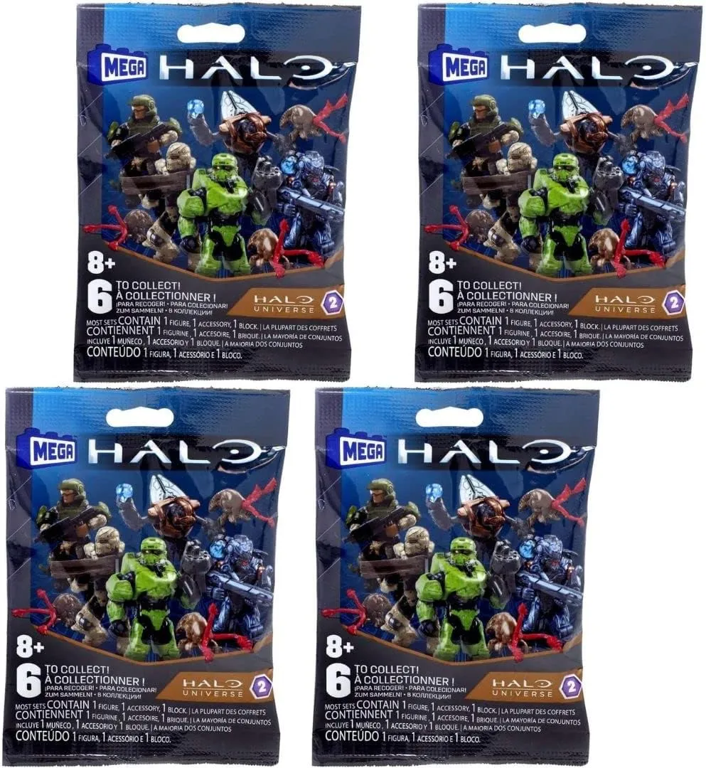 Mega Construx Halo Universe Series 2 Blind Bag Mini Figures (Pack of 4)