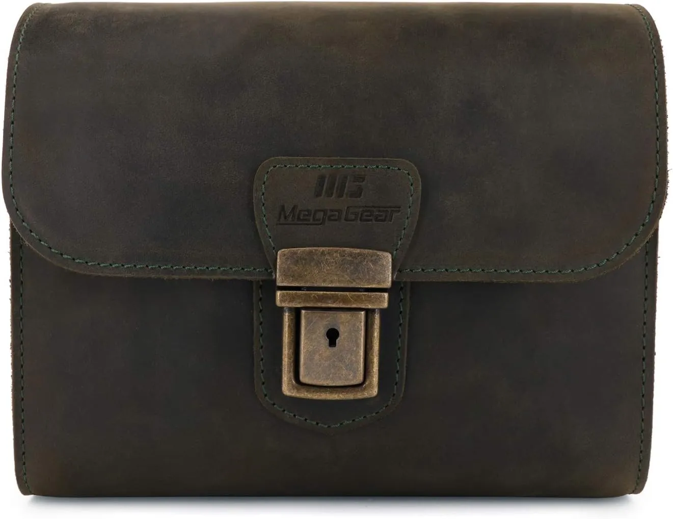 MegaGear Pebble Genuine Leather Camera Messenger Bag for Mirrorless, Instant and DSLR Cameras