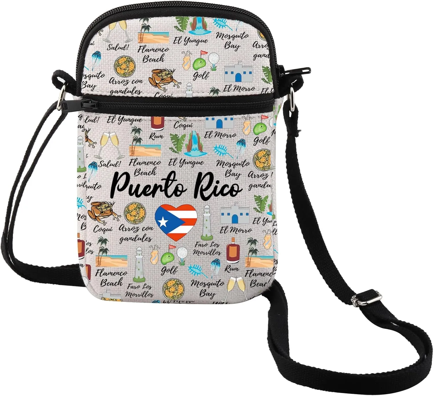 MEIKIUP Puerto Rico Caribbean Tote Bag - Vacation Gift & Tourist Shoulder Bag