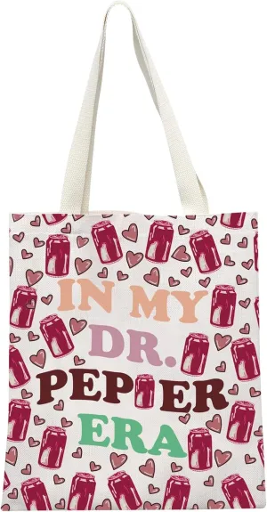 MEIKIUP Soda Drinks Lover Gift In My Drink Era Reusable Grocery Bag Addict Gift Shopping Bag