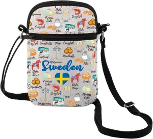 MEIKIUP Sweden Culture Travel Tote Bag Stockholm Trip Gift Northern Europe Travel Gift for Swedes & Sweden Lovers
