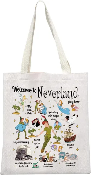 MEIKIUP Welcome To Adventure Fairytale Trip Tote Bag Movie Character Grocery Bag Adventure Fairytale Shoulder Bag