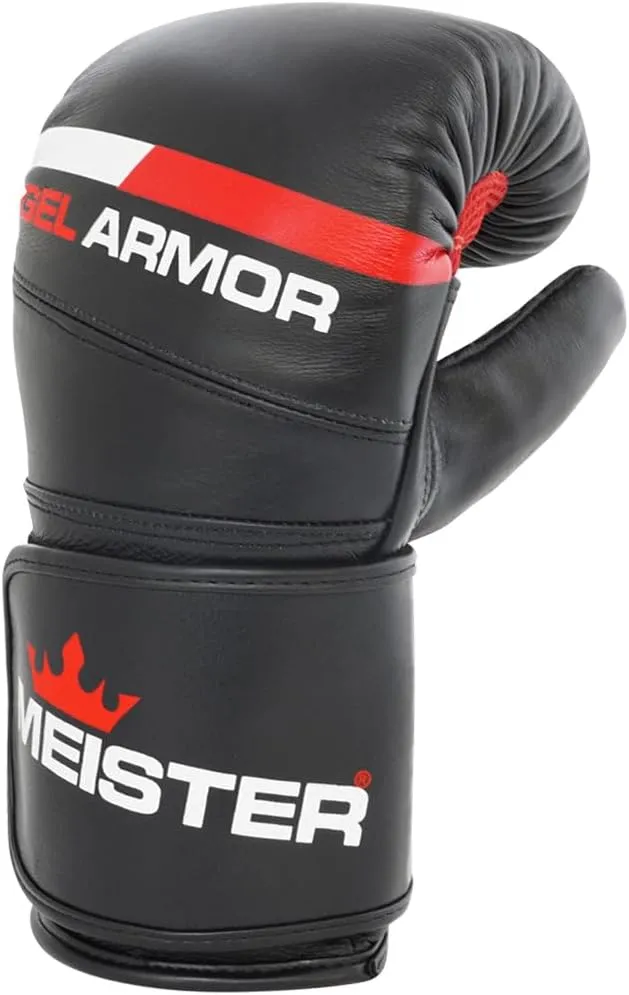 Meister Gel Armor Full-Grain Cowhide Leather Bag Mitts w/Wrist Support (12oz - 16oz)