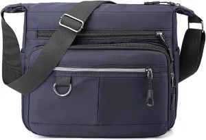 Men Nylon Messenger Bags Lightweight Shoulder Handbags Multipockets Crossbody Bags