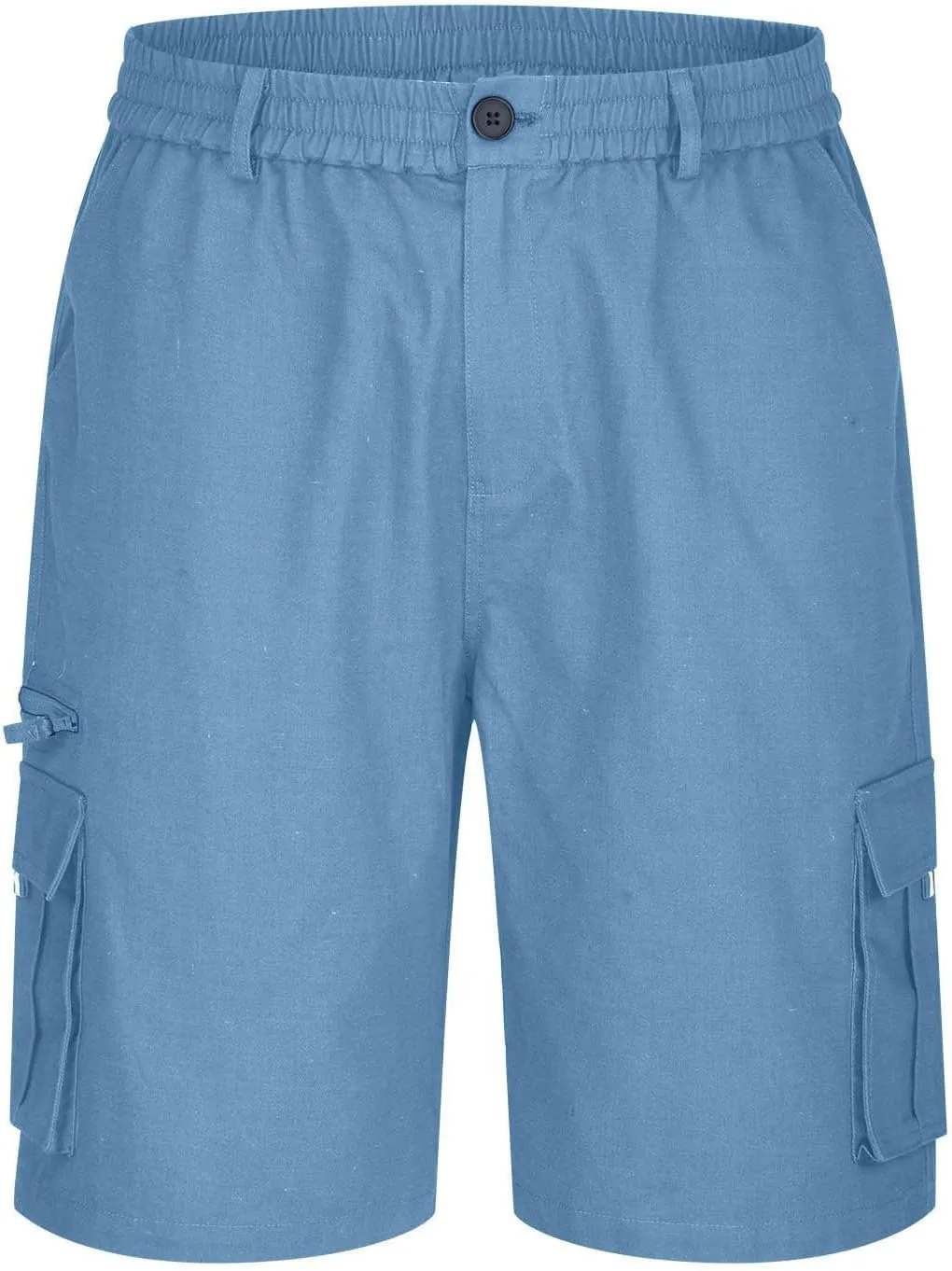 Men Shorts Casual Cargo Shorts Elastic Waist Multi Pocket Tooling Shorts Outdoor Fashion Regular Fit Athletic Shorts