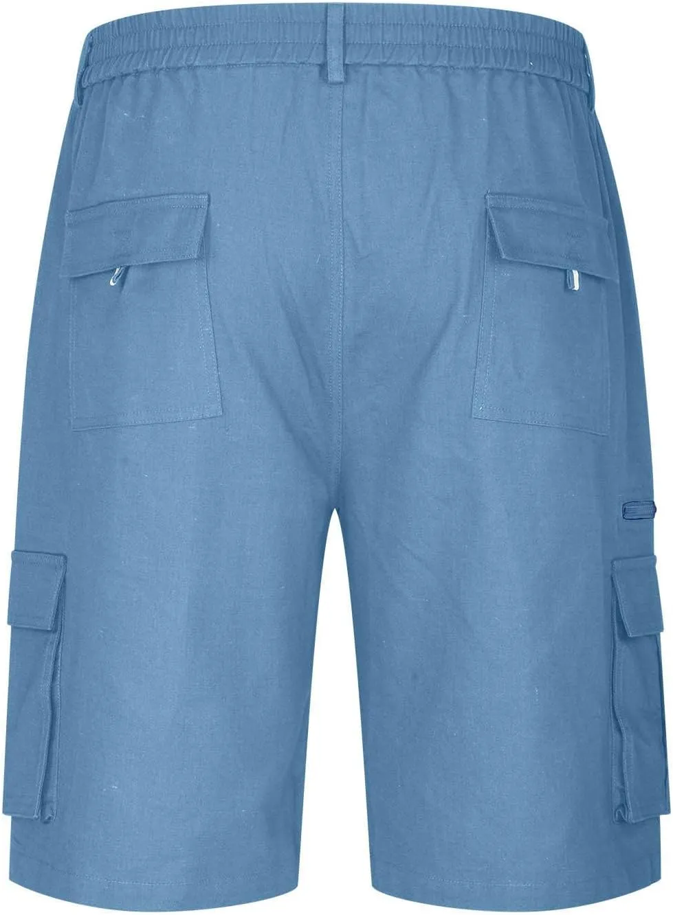 Men Shorts Casual Cargo Shorts Elastic Waist Multi Pocket Tooling Shorts Outdoor Fashion Regular Fit Athletic Shorts
