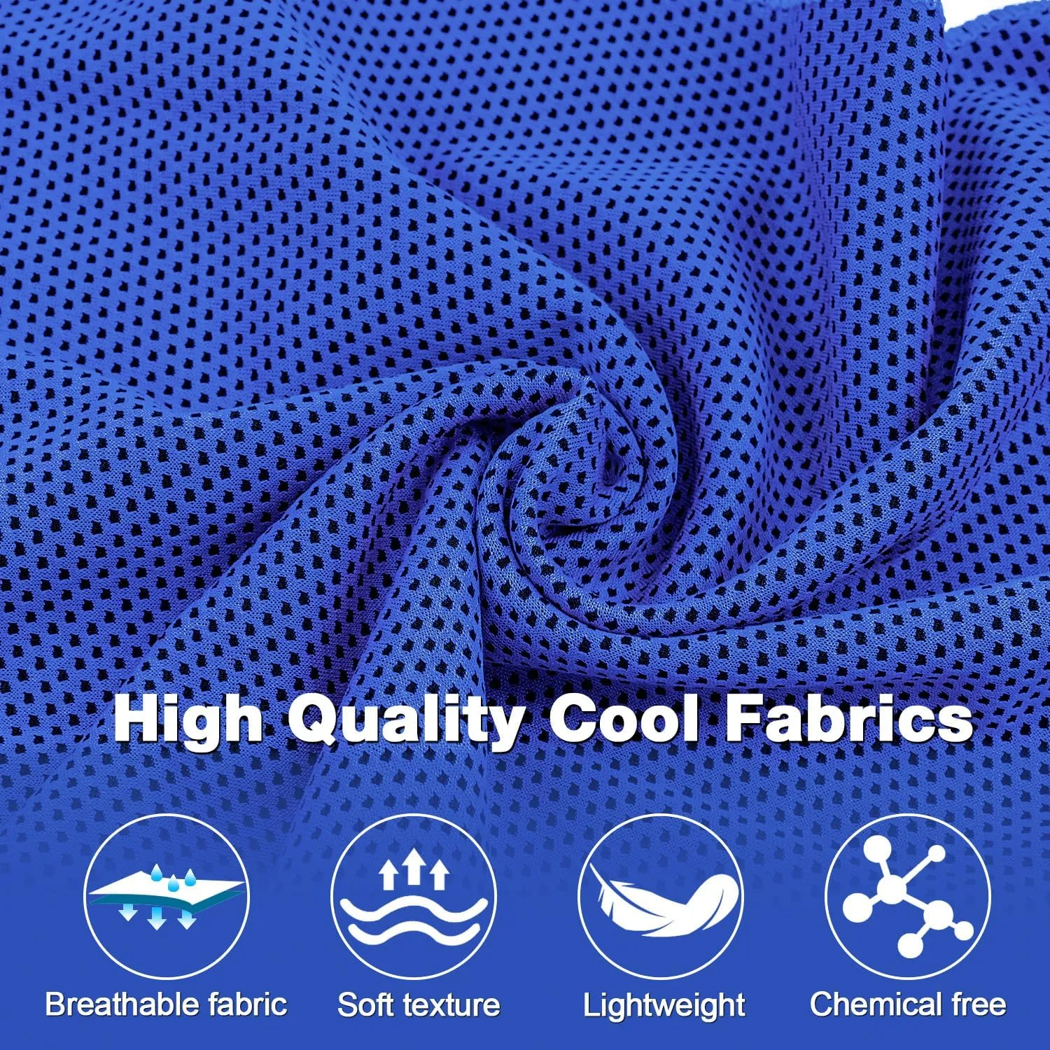 MENOLY 30 Packs Cooling Towels Bulk Cooling Towels for Neck and Face Gym Workout Cooling Towel for Sports Yoga Soft Microfiber Breathable Sweat Rags for Hiking Running Fitness-Dark Blue