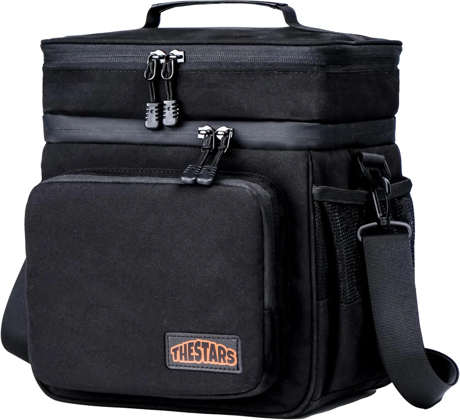 Mens Lunchbox for Work, Thermal Insulated Double Deck Lunch Bag, Large Lunch Box Leak Resistant with Premium 900D Heavy-Duty and Durable Waterproof Oxford Fabric for Work (16L)