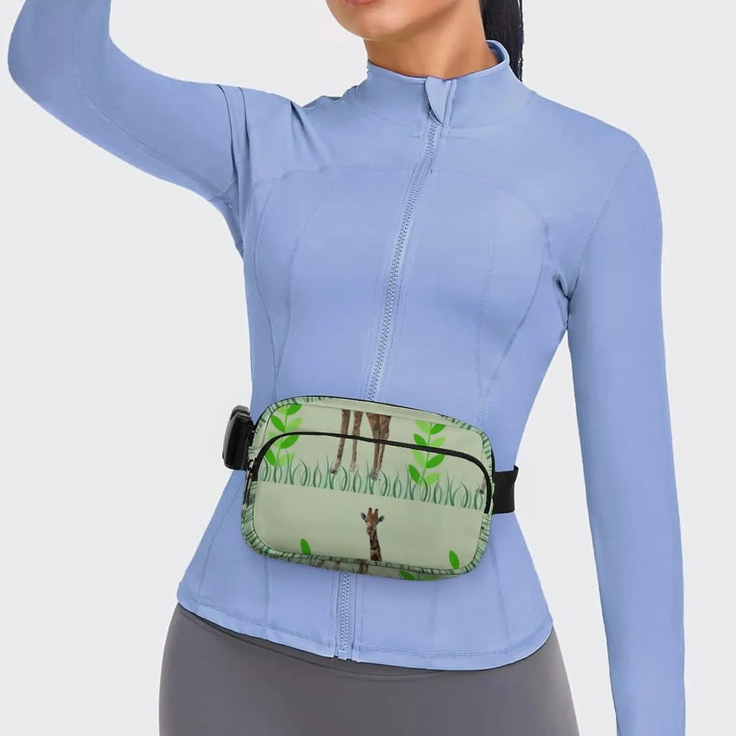 Mens Outdoor Adventure Waist Pack Adjustable Crossbody Fanny Bag Compatible with Retro Wild Giraffe Art