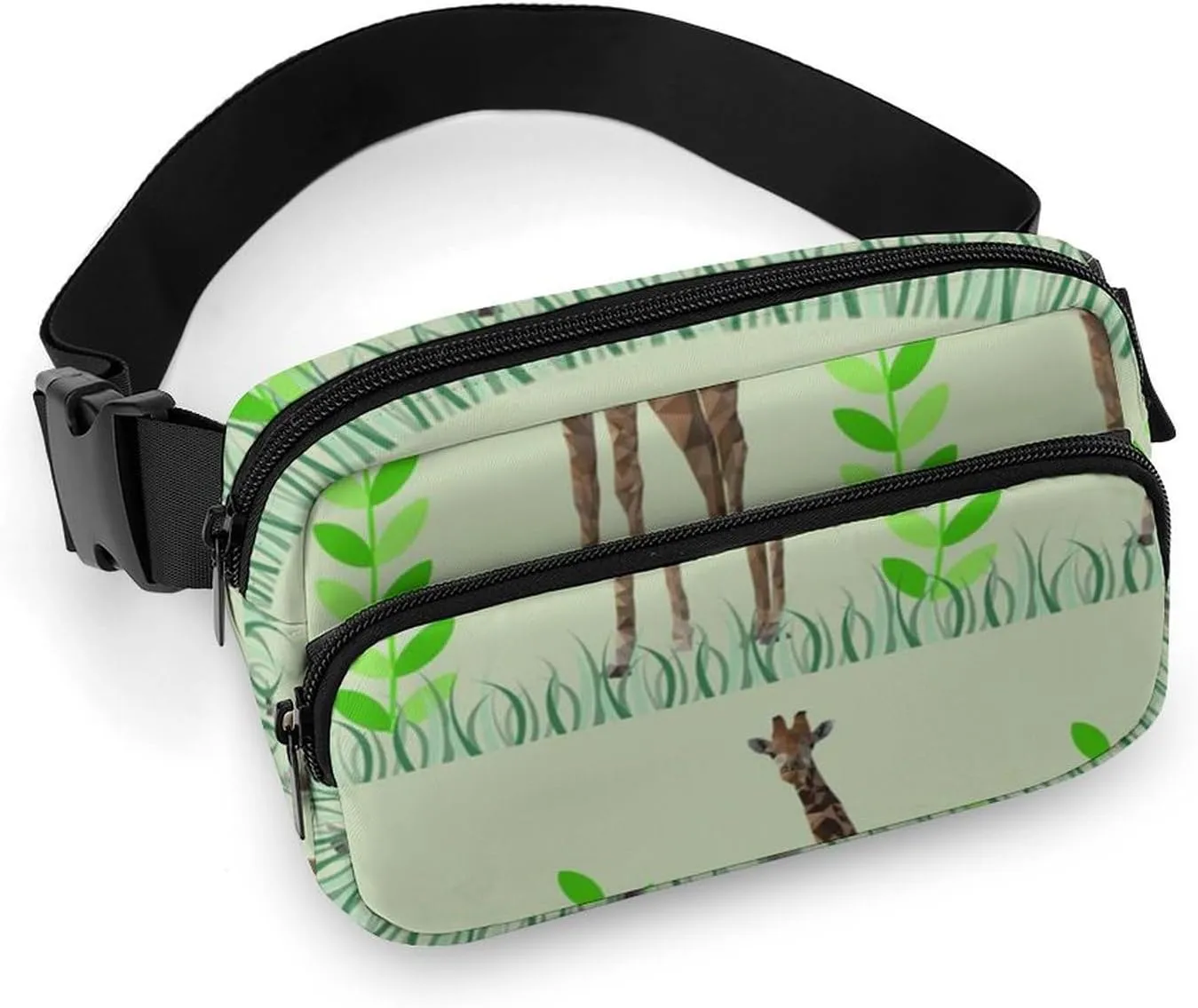 Mens Outdoor Adventure Waist Pack Adjustable Crossbody Fanny Bag Compatible with Retro Wild Giraffe Art