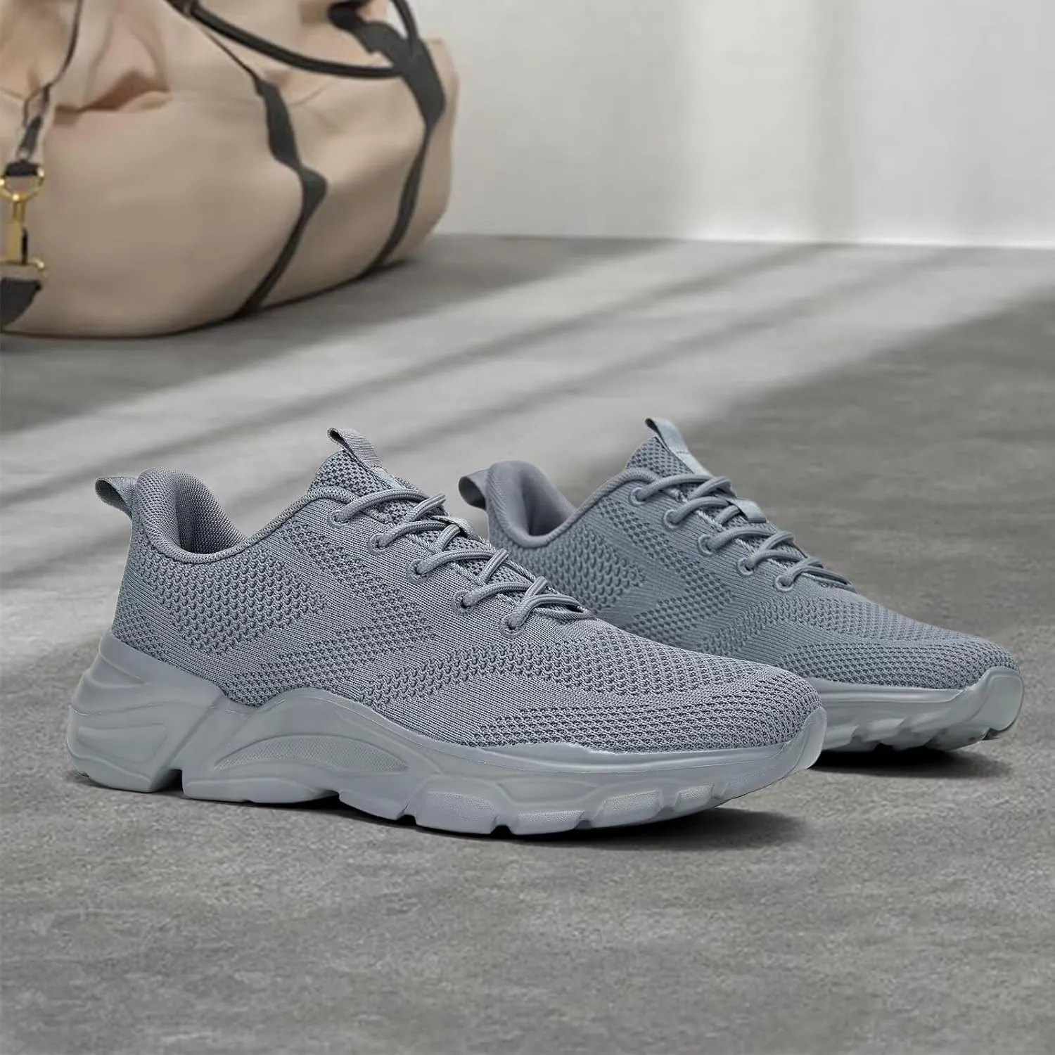 Mens Road-Running Shoes Walking Shoes Fashion Athletic Sneakers Working Gym Comfort Lightweight Mesh Shoes