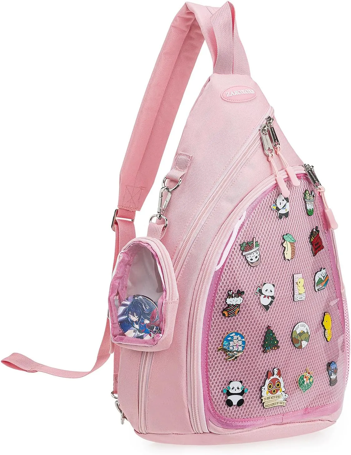 Mens Womens Oxford Ita Bag Pin Display Chest Pack Single Shoulder Bag Sport Backpack Packs Hiking Daypack
