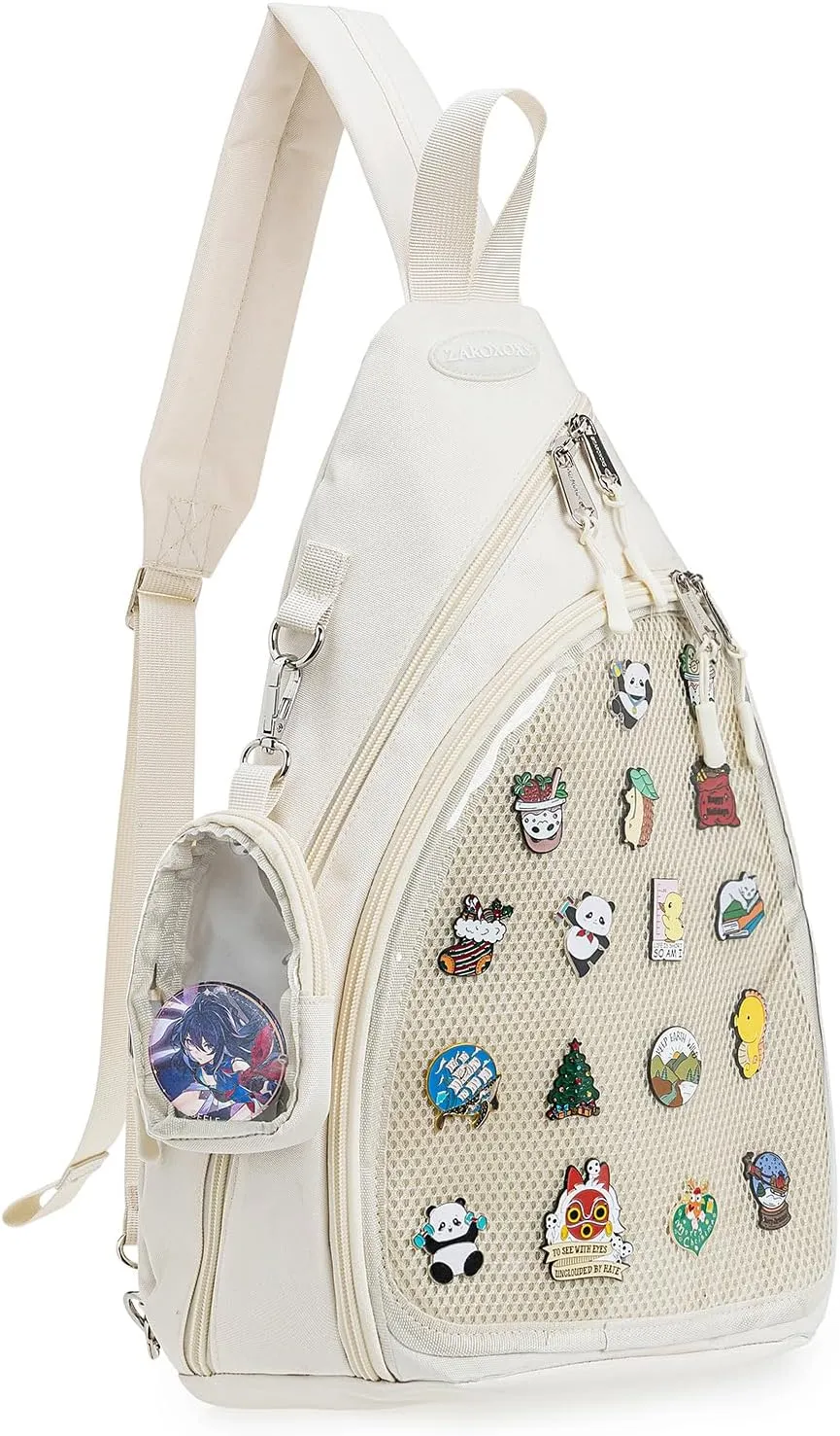 Mens Womens Oxford Ita Bag Pin Display Chest Pack Single Shoulder Bag Sport Backpack Packs Hiking Daypack