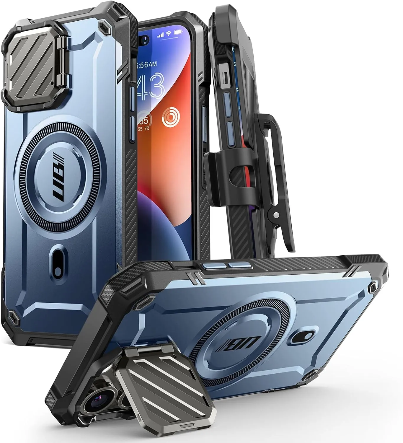 Metallic Blue MagSafe Holster Case for iPhone 14 Pro Max - Unicorn Beetle MAG XT by Supcase