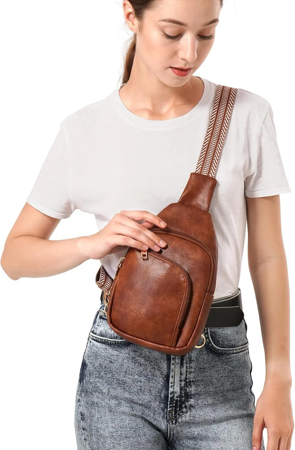 MHCNLL Sling Bag for Women Anti Theft RFID Crossbody Purse Fashion Chest Bag for Travel Backpack, Fanny Pack