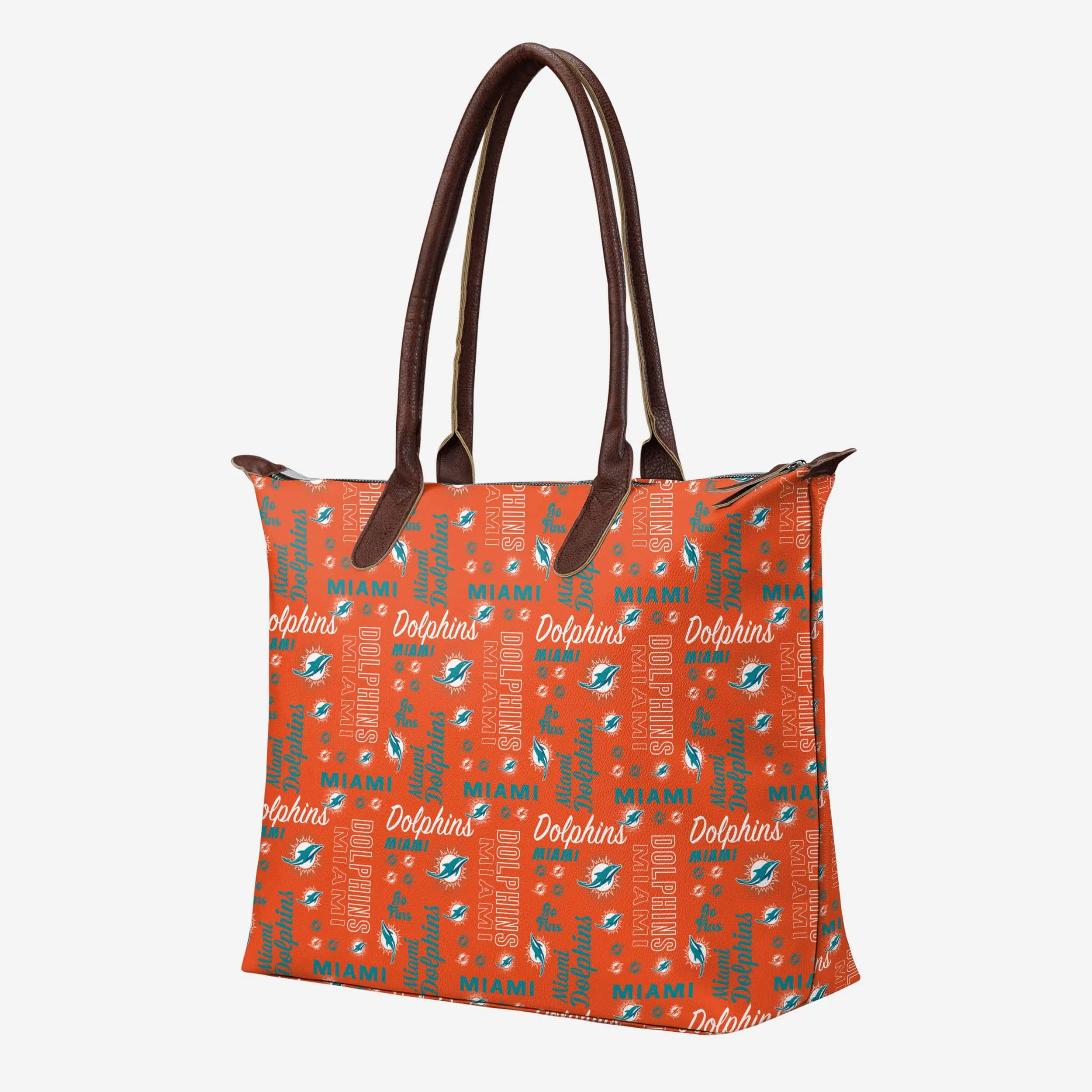 Miami Dolphins Spirited Style Printed Collection Tote Bag