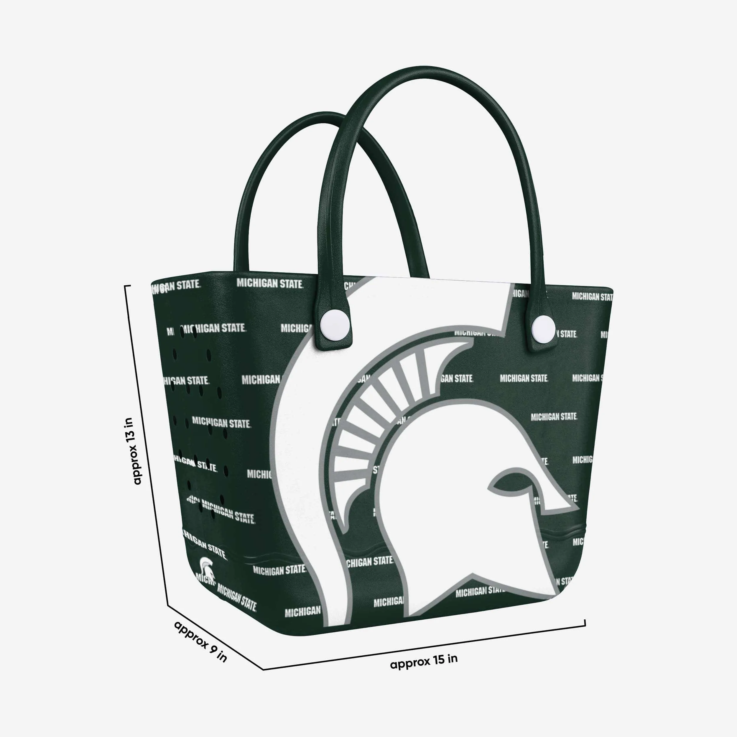 Michigan State Spartans Big Logo Mini Print Tailgate Tote Bag