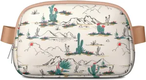 Mini Belt Bag for Men Women Tropical Leaf Floral Waist Packs Crossbody Bags Adjustable Strap for Hiking Cycling Sports