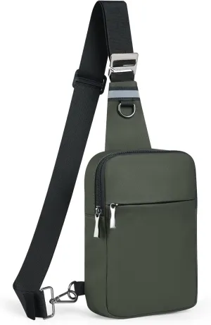 Mini Sling Bag for Women Men, Crossbody Bags Chest Bag Dual Pocket RFID Cell Phone Purse Travel Running Walking