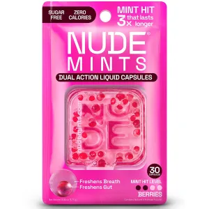 MINTS | Dual Action Liquid Capsules | Mouth Watering Mint - Lasts 3x Longer - 3x Stronger - Extreme Bad Breath Solution For Adults - Sugar Free, 0 Calorie - Berries - 5 Pack - 150 Capsules