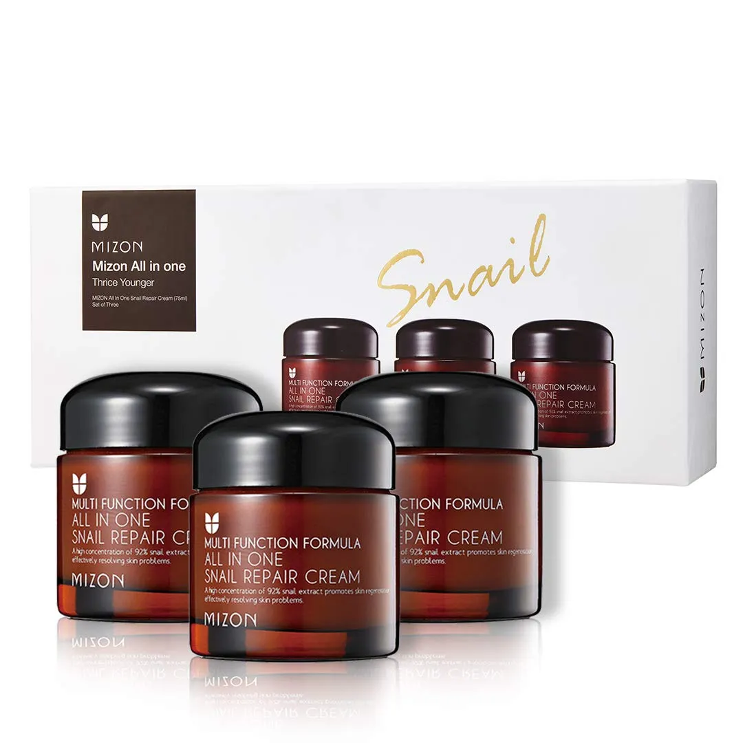 MIZON All-in-1 Snail Repair Cream, 75 ml, Pack of 3