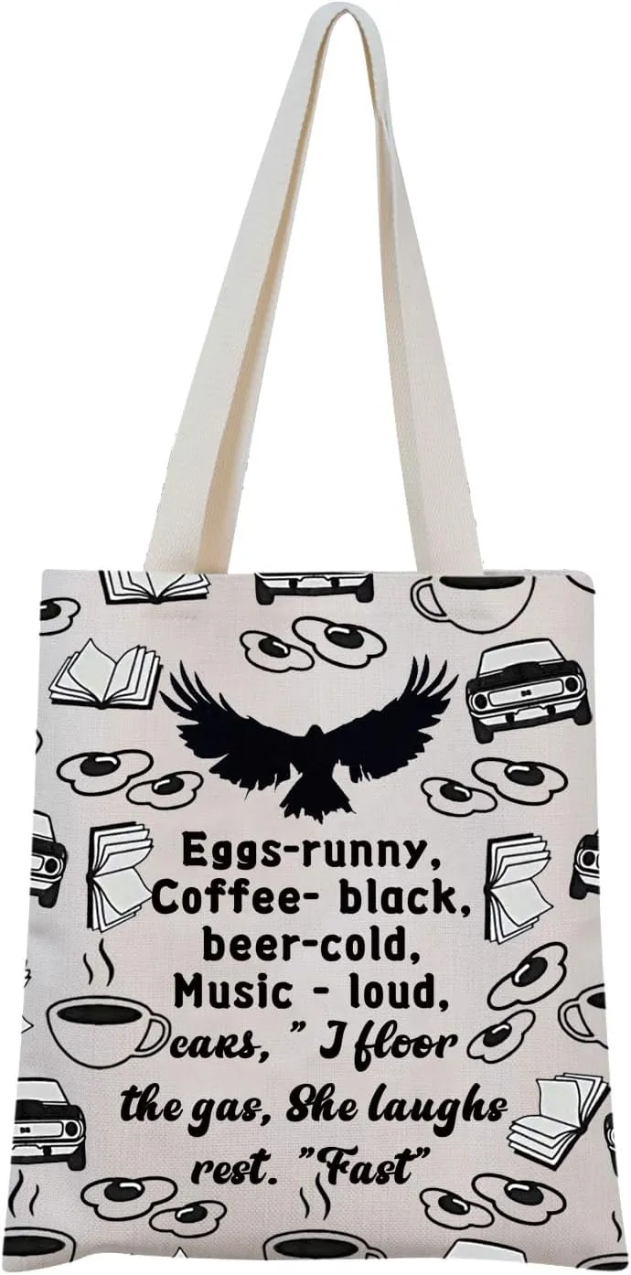 MNIGIU Raven Series Book Tote Bag Book Lover Gift Dark Romance Gift Trilogy Merch