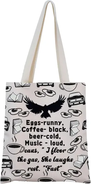 MNIGIU Raven Series Book Tote Bag Book Lover Gift Dark Romance Gift Trilogy Merch
