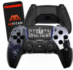 MODDEDZONE Smart Extreme Modded Controller   Anti Recoil 2 Remap Buttons & Interchangeable Thumbsticks & Hair Triggers, Tactical Buttons Compatible with PS5 Custom Controller PC (Bat)