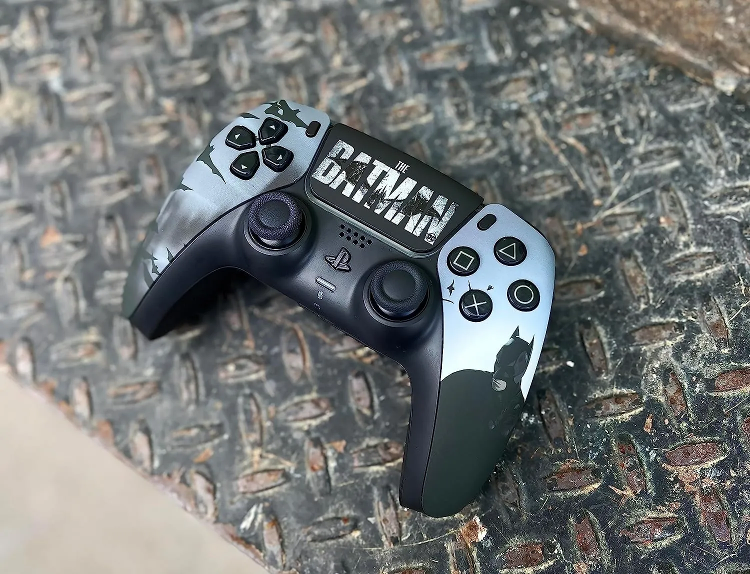 MODDEDZONE Smart Extreme Modded Controller   Anti Recoil 2 Remap Buttons & Interchangeable Thumbsticks & Hair Triggers, Tactical Buttons Compatible with PS5 Custom Controller PC (Bat)